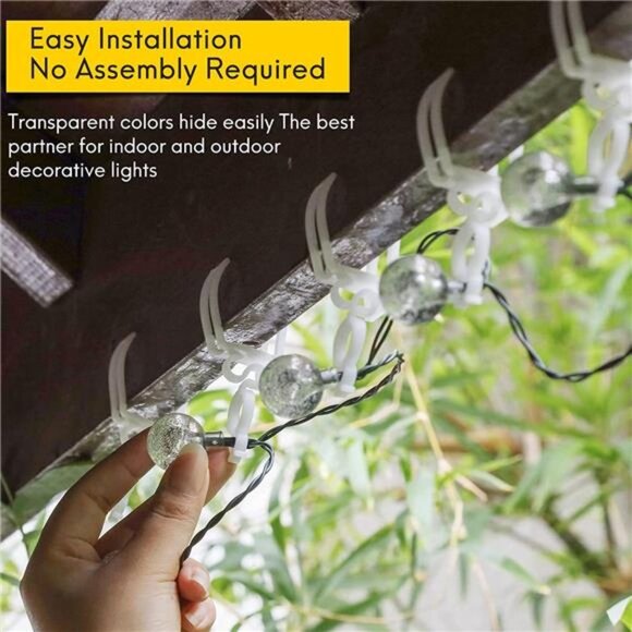 200pcs Holiday Light Clips Christmas Light Hooks, Gutters & Shingle Hooks - Picture 2 of 7